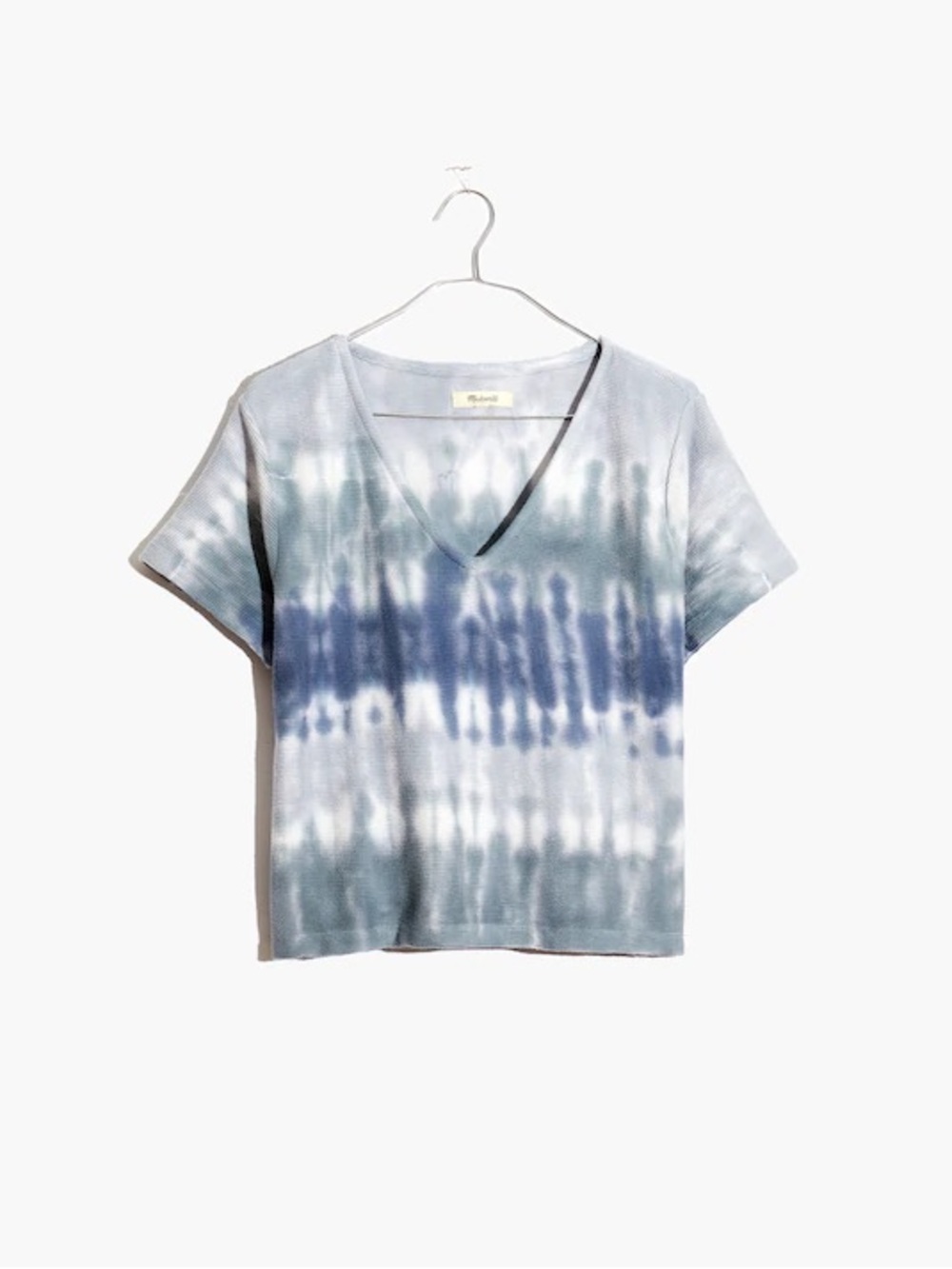 Madewell Blue Tie Dye Cropped Tee